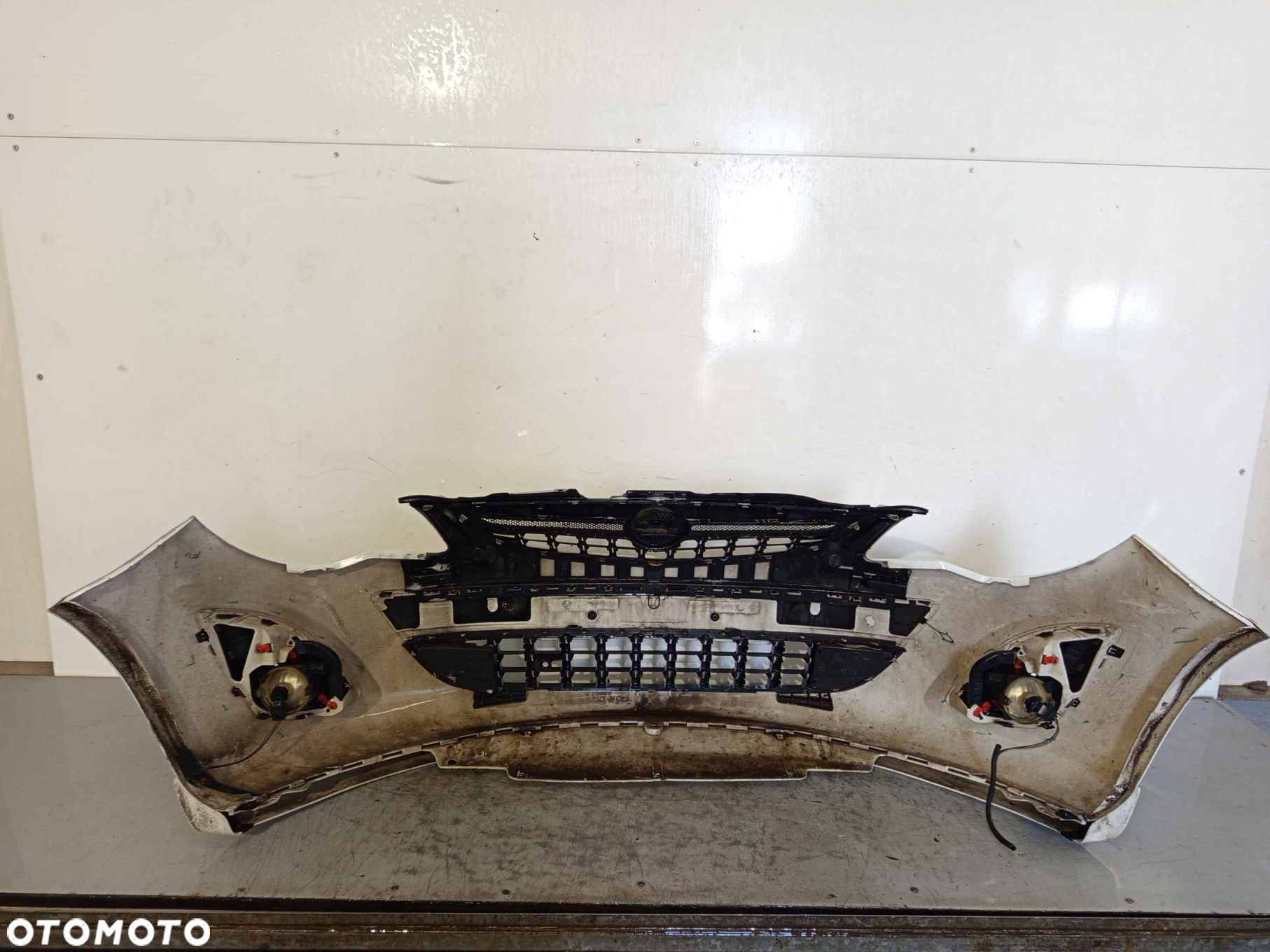 + ZDERZAK PRZÓD PRZEDNI OPEL CORSA D LIFT FL Y474 BIAŁY HALOGENY DOKŁADKA ! - 5