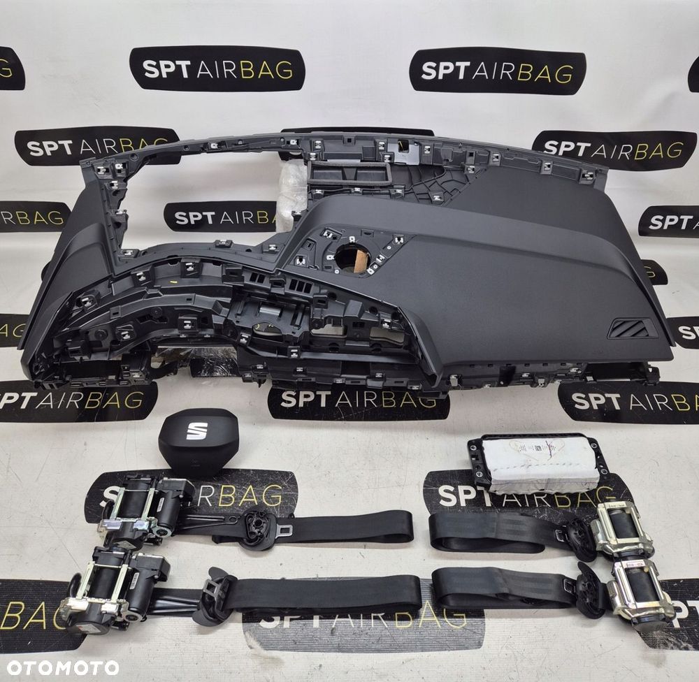 SEAT EL BORN DESKA ROZDZIELCZA KONSOLA KOKPIT PULPIT PODUSZKI AIRBAG AIR BAG PASY KIT SET - 1