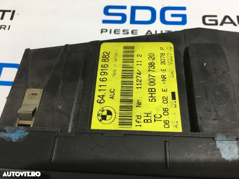 Panou Comanda AC / Clima / Climatronic BMW Seria 3 E46 1997 - 2005 COD : 6916882 - 2