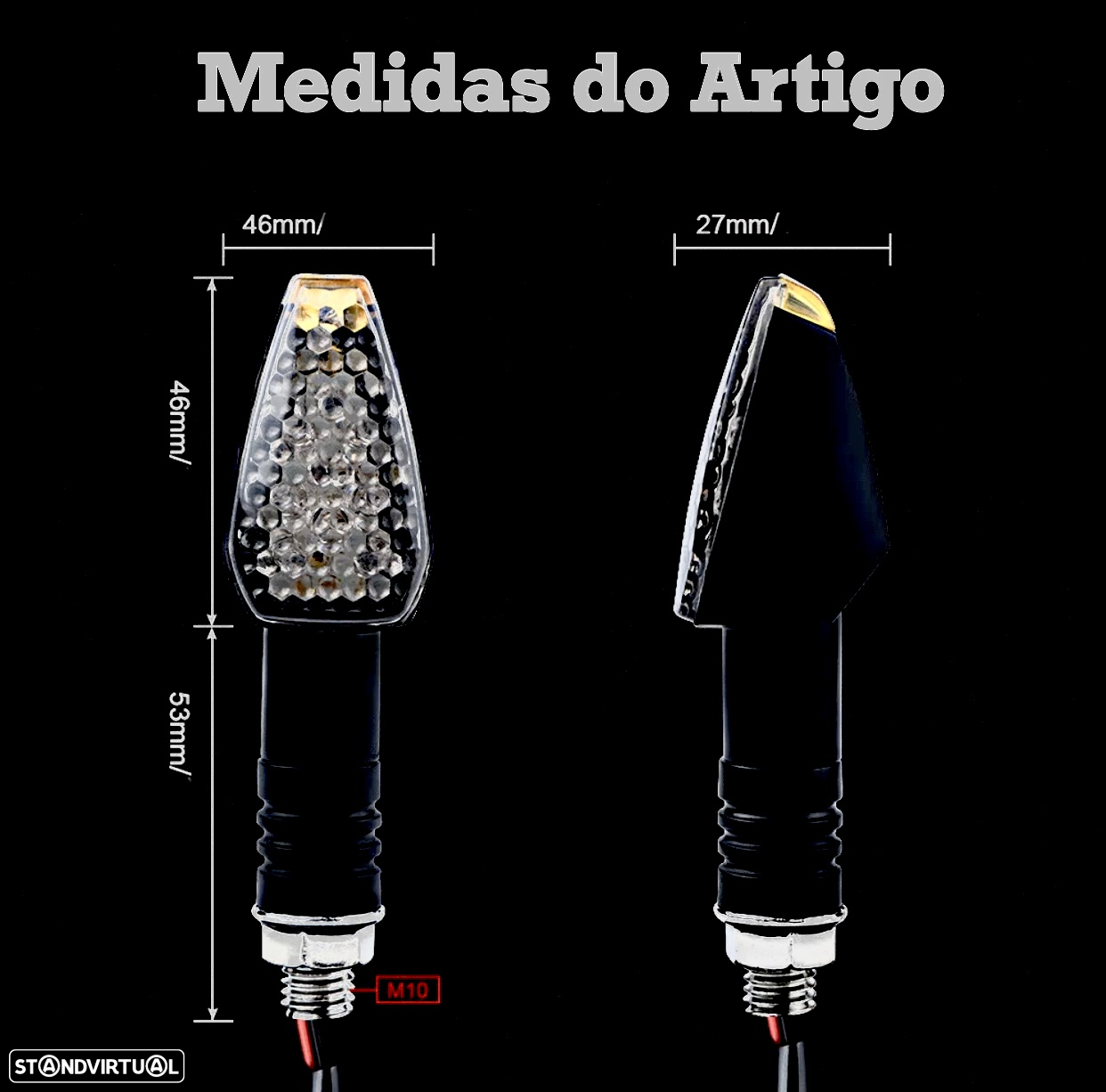 par piscas universal em led - 2