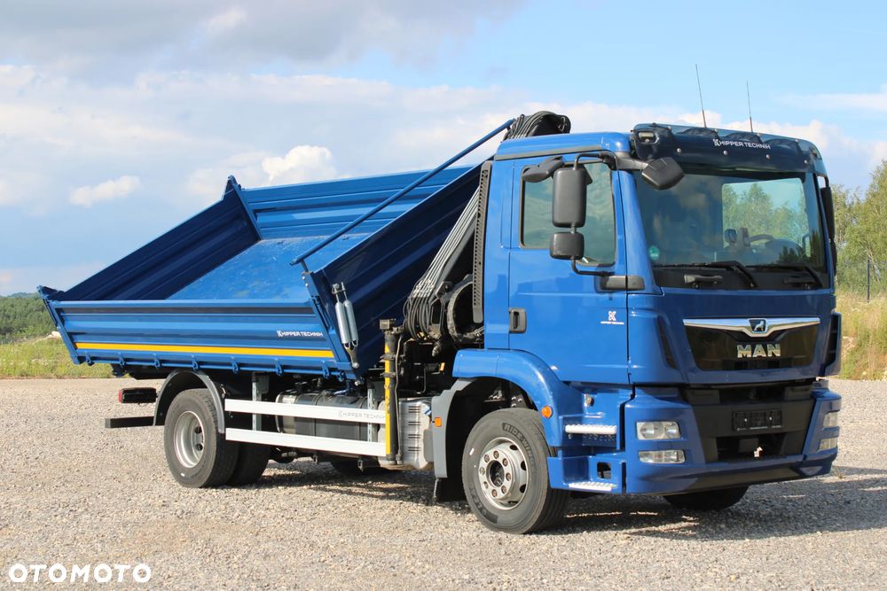 MAN TGM 15.290 Nowy 3-stronny WYWROT Żuraw HDS Hiab 099 BS-2 HiDuo Sterowanie radiowe 5,6 funkcja Kiper Wywrotka - 29