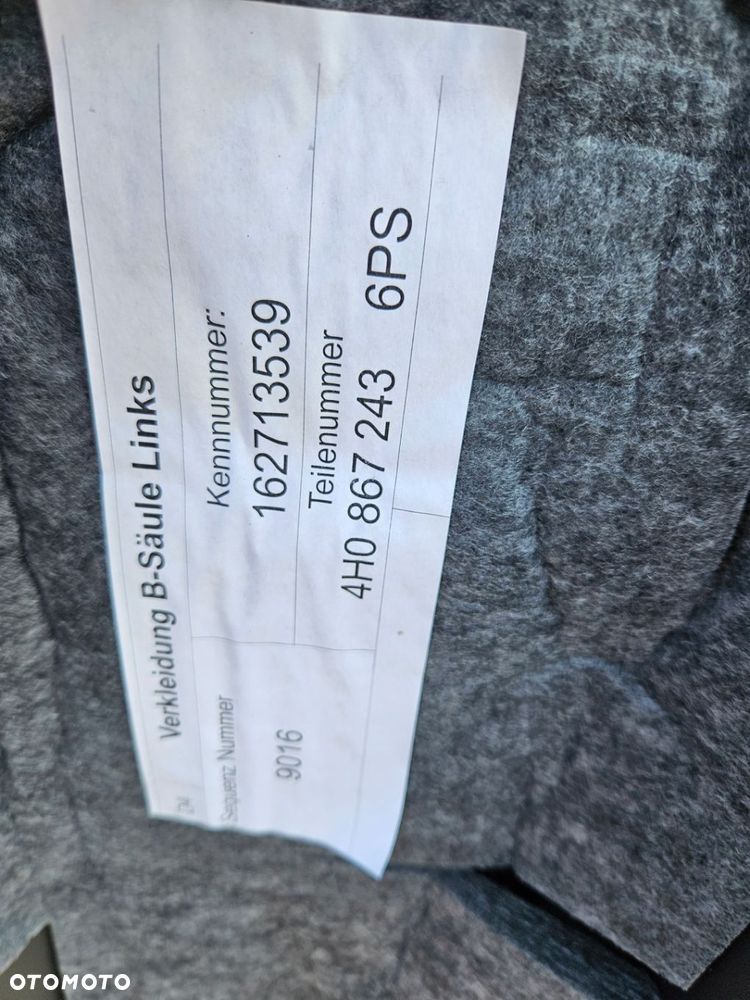 A8 D4 LONG TAPICERKA SŁUPKA LEWA 4H4867243 - 2