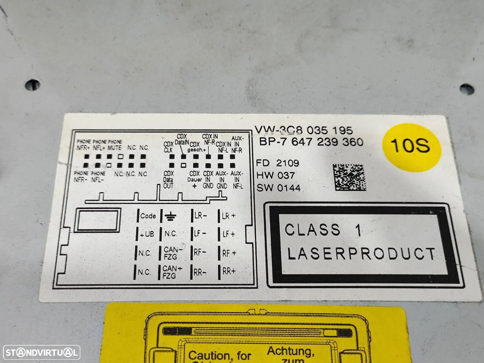 Auto Radio CD DVD GPS Original VW Volkswagen Scirocco 3 III - 9