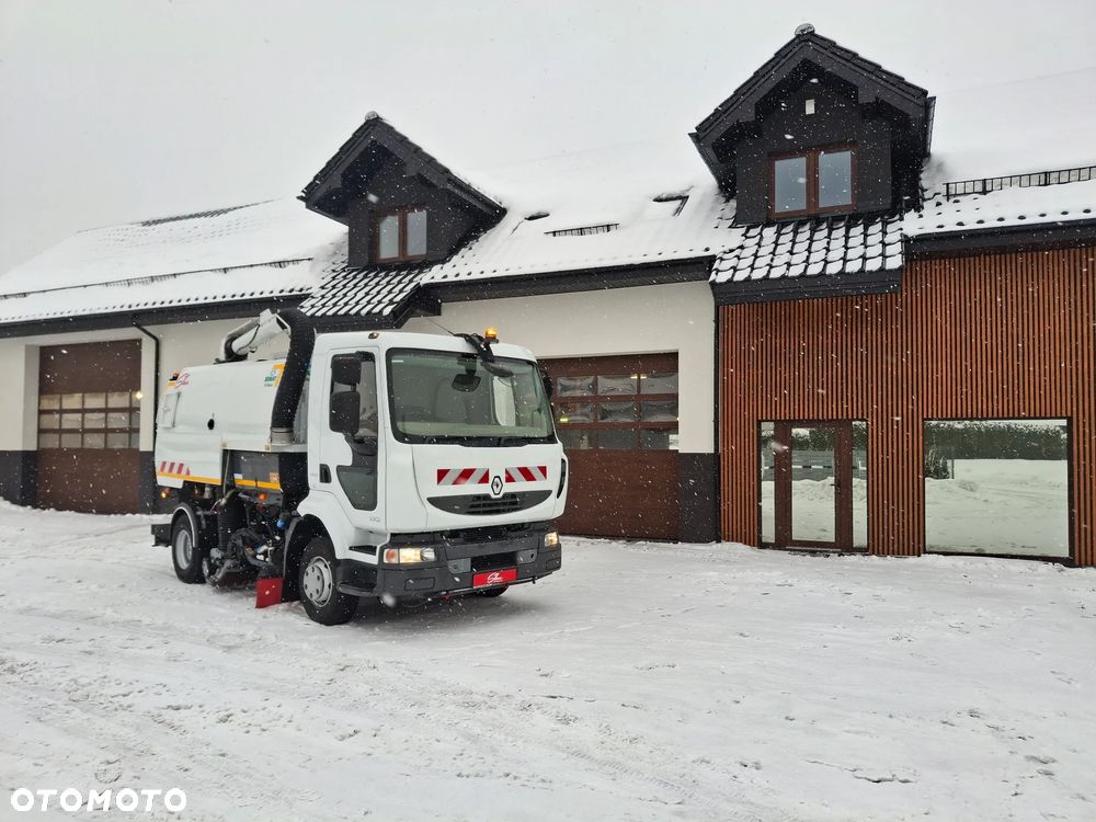 Renault Midlum 220 DXI Zamiatarka SEMAT Zoeller Johnston Szczotki L/R Obie Strony 2013r Napęd Hydrostat 36 tyś Kilometrów 3132 Mth Euro 5 Rura Do Liści Studzienek