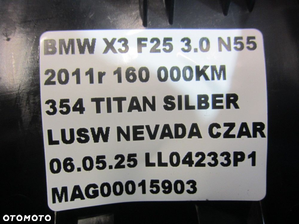 BMW X3 F25 OSŁONA PASA TYLNEGO KRAWĘDZI ŁADUNKOWEJ 9175119 51477222216 - 10