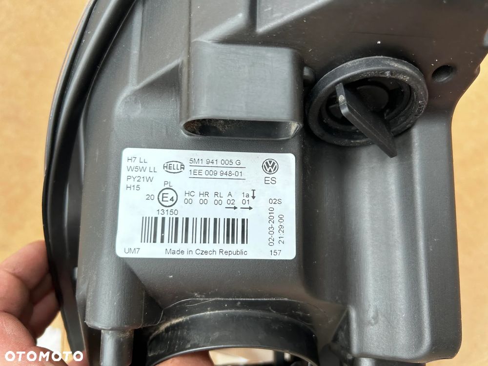 VOLKSWAGEN GOLF VI 6 PLUS + 5M1941006 5M1941005 LAMPA PRZÓD PRAWA LEWA REFLEKTOR PRZÓD PRAWY LEWY ORYGINALNY EUROPA - 7
