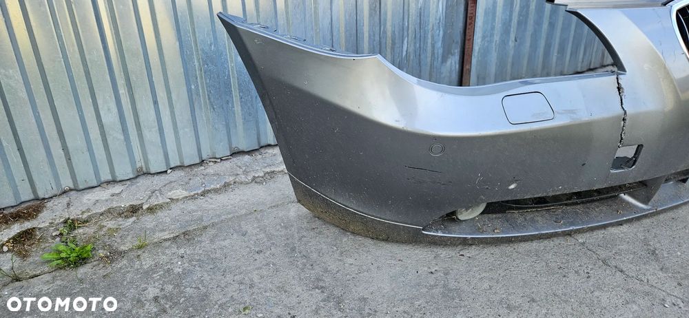 BMW 5 E60 E61 2003-2007 Kompletny zderzak przód Zderzak przedni pod czujniki parkowania PDC XENON spryskiwacze  KOLOR Silbergrau - 6