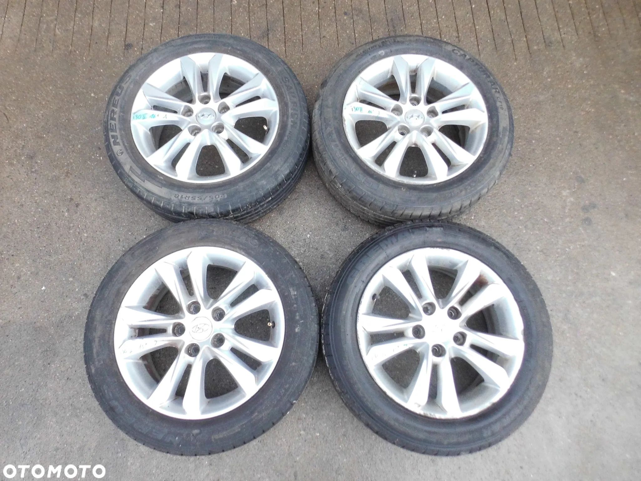 KOŁA FELGI ALUMINIOWE OPONY LETNIE 205/55R16 HYUNDAI I30 II KIA CEED II - 1