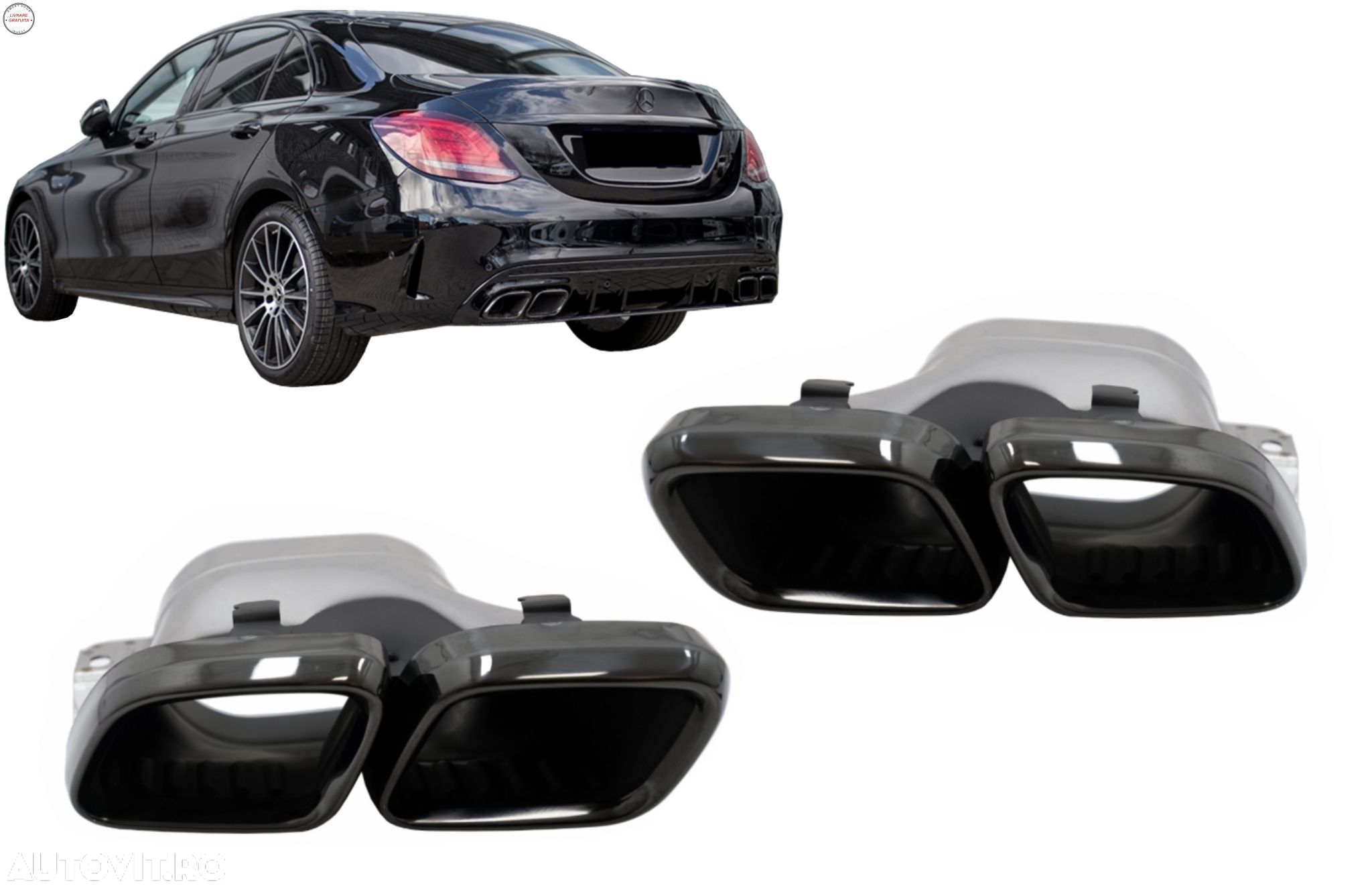 Ornamente tobe pentru sistemul de evacuare Mercedes C-Class W205 S205 C205 A205 C6- livrare gratuita - 10