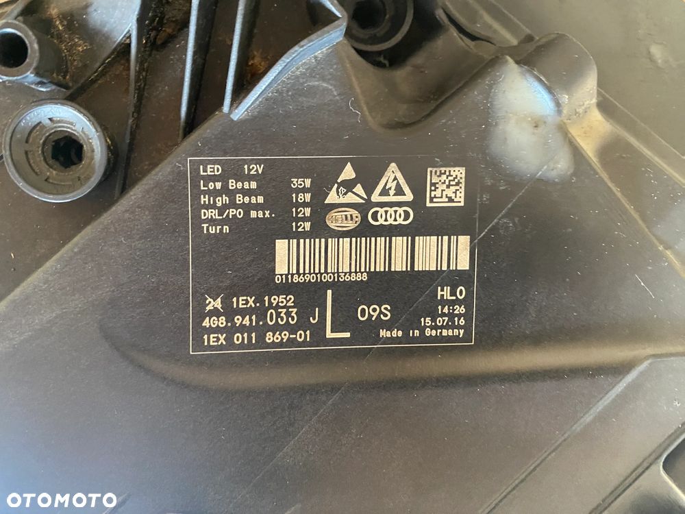 Audi A7 4G Lift Lampa lewa kompletna FULL LED Europa 4G8941033J 28k - 4