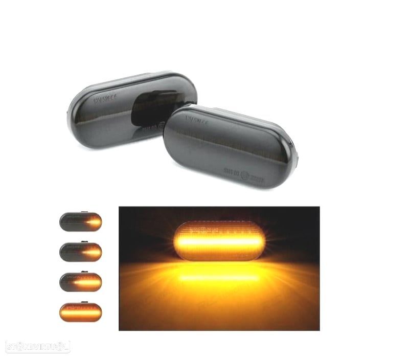 CONJUNTO DE INDICADORES PARA SEAT LEON II 05-12 DINÂMICOS LEDS PRETO FUMADO - 1