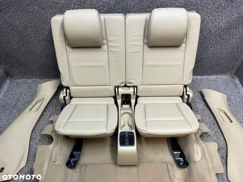 Kanapa trzeci 3 rzad foteli pasy dywan skora Nappa Beige 7 osob BMW E70 X5 - 2