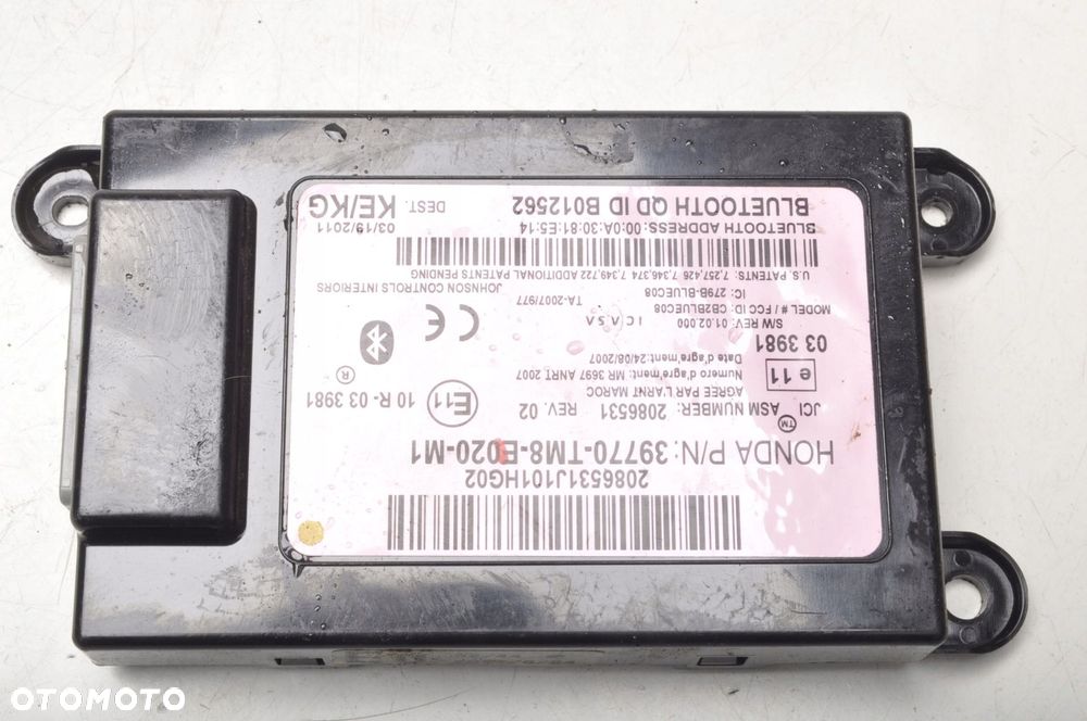 HONDA INSIGHT II MODUŁ BLUETOOTH 39770-TM8-E020-M1 - 1