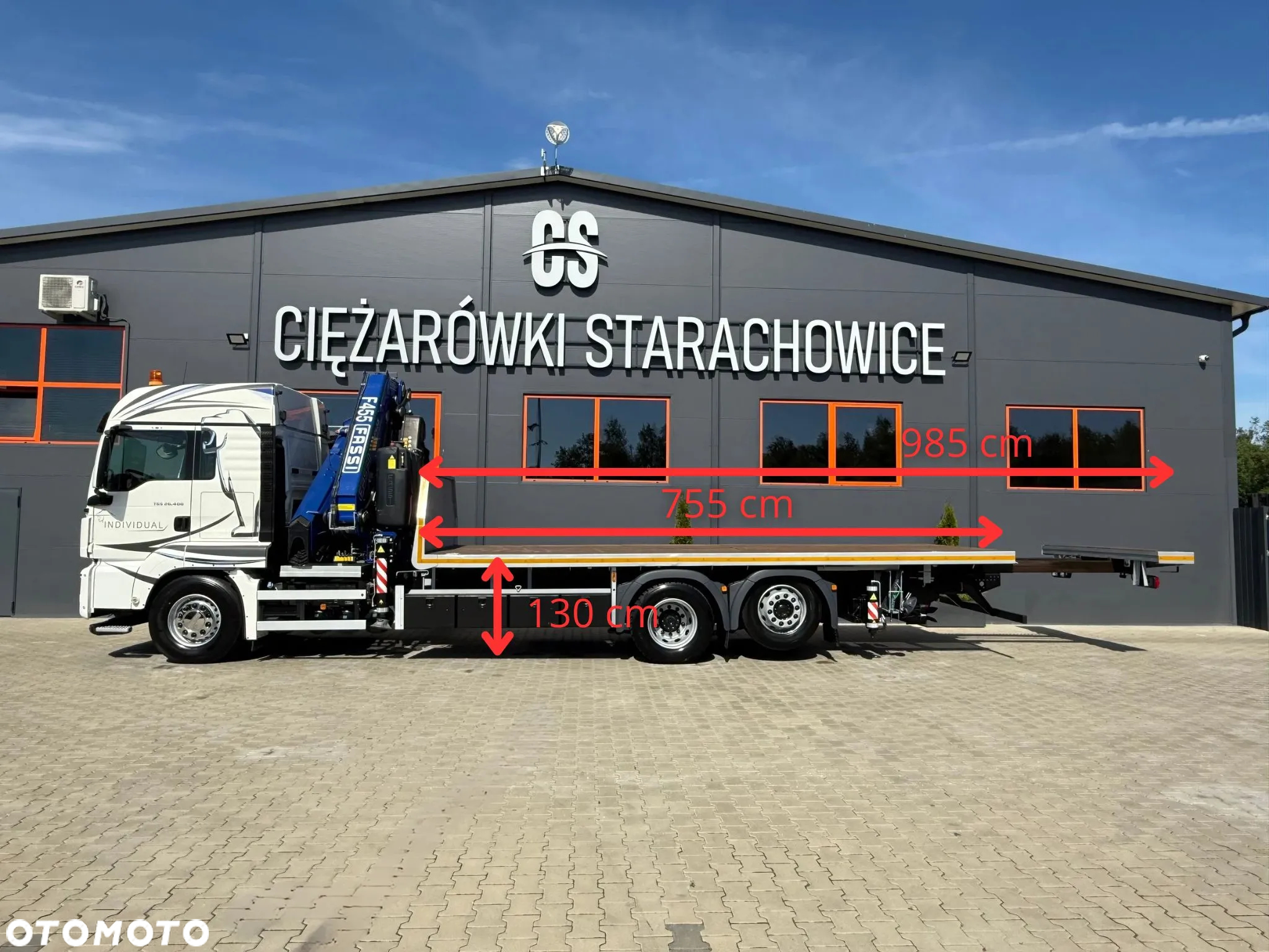 MAN TGS TGX 26.400 // E6 // 6x2 // platforma + FASSI F455RA.2.25 // Do przewozu kontenerów dzwig żuraw HDS kran crane laweta - 18