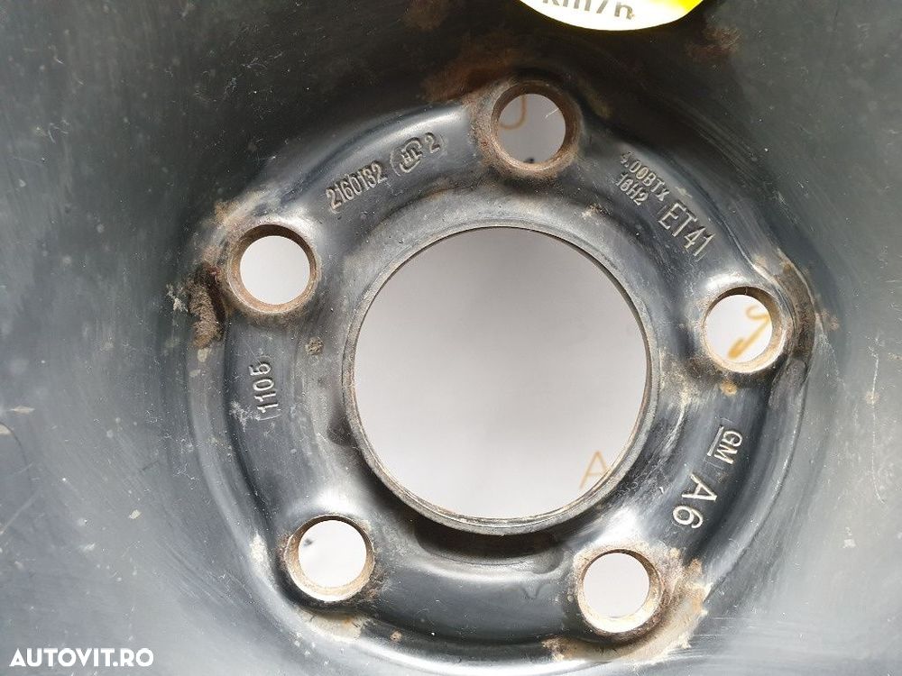 Roata slim OPEL VECTRA C Z02 2002 - 2009 1.9 CDTI Z 19 DT 400BTX16H2 , ET41 , T 115/70 R16 - 3