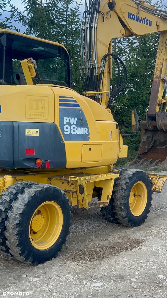 Komatsu Koparka kołowa KOMATU PW98MR-8 10ton 4x4x4 ośki skrętne Ramię 3x łamane BEZ DPF i ADBLUE 4 cyl dodatkowe wyjścia hydr Pług Podpory  2012 szybka zwinna Prosto z importu 1 właściciel Cat TEREX Liebherr Wacker Pw 98 Mr 8 11 - 2