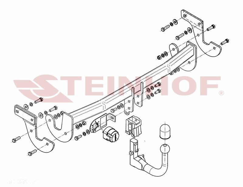 Wypinany hak holowniczy + Moduł 7 pin do Hyundai i40 Kombi 2011 - 2