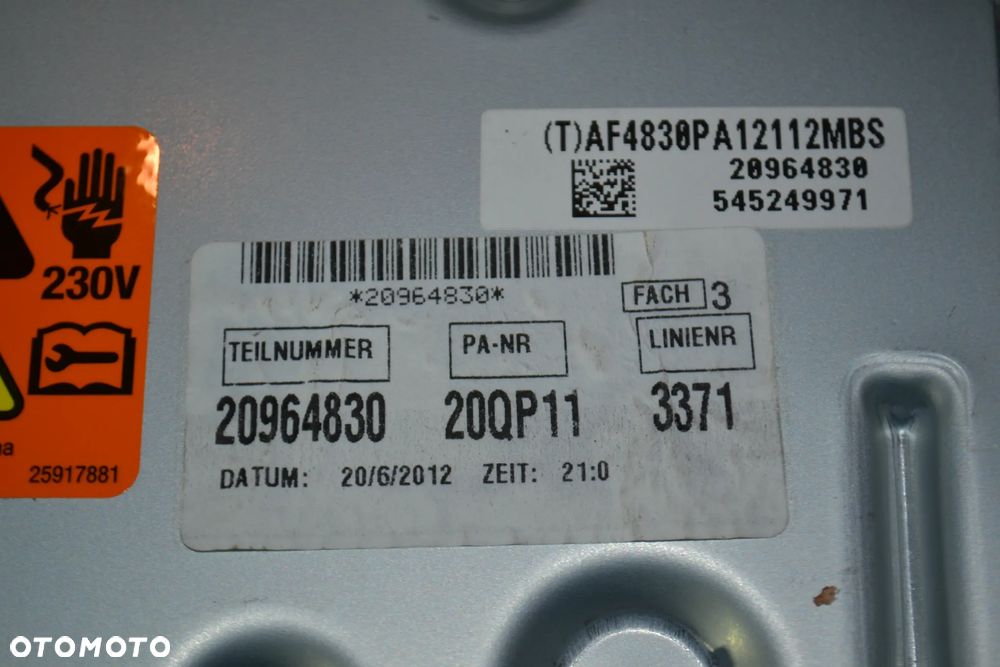 OPEL INSIGNIA A PRZETWORNICA PRĄDU 230V 20964830 - 4