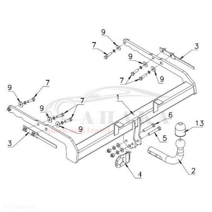 Hak Holowniczy Odkręcany Do Ford Galaxy Iii 2006-2015 - 5