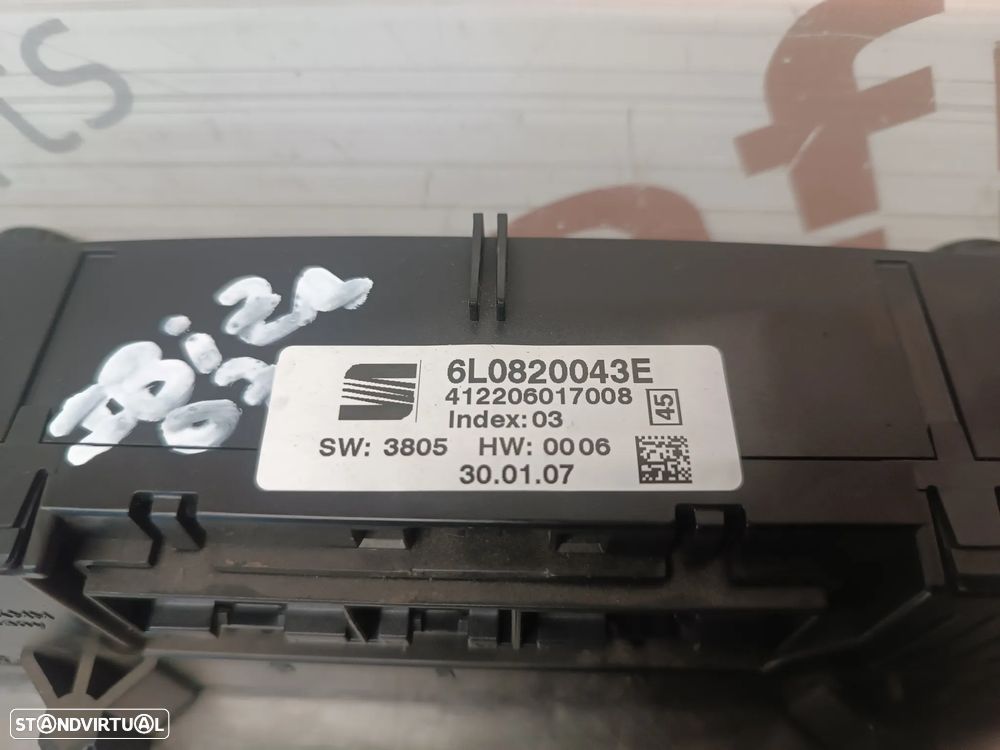 COMANDO / REGULADOR SOFAGEM / AC SEAT IBIZA III 6L - REF: 6L0820043E - 3