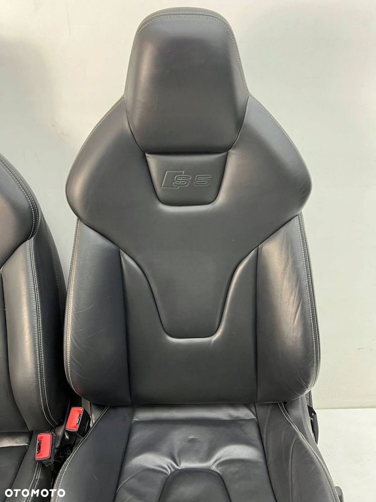 Komplet foteli z boczkami RECARO GRZENE PAMIĘĆ EU SKÓRA SCHOWKI Audi S5 - 15