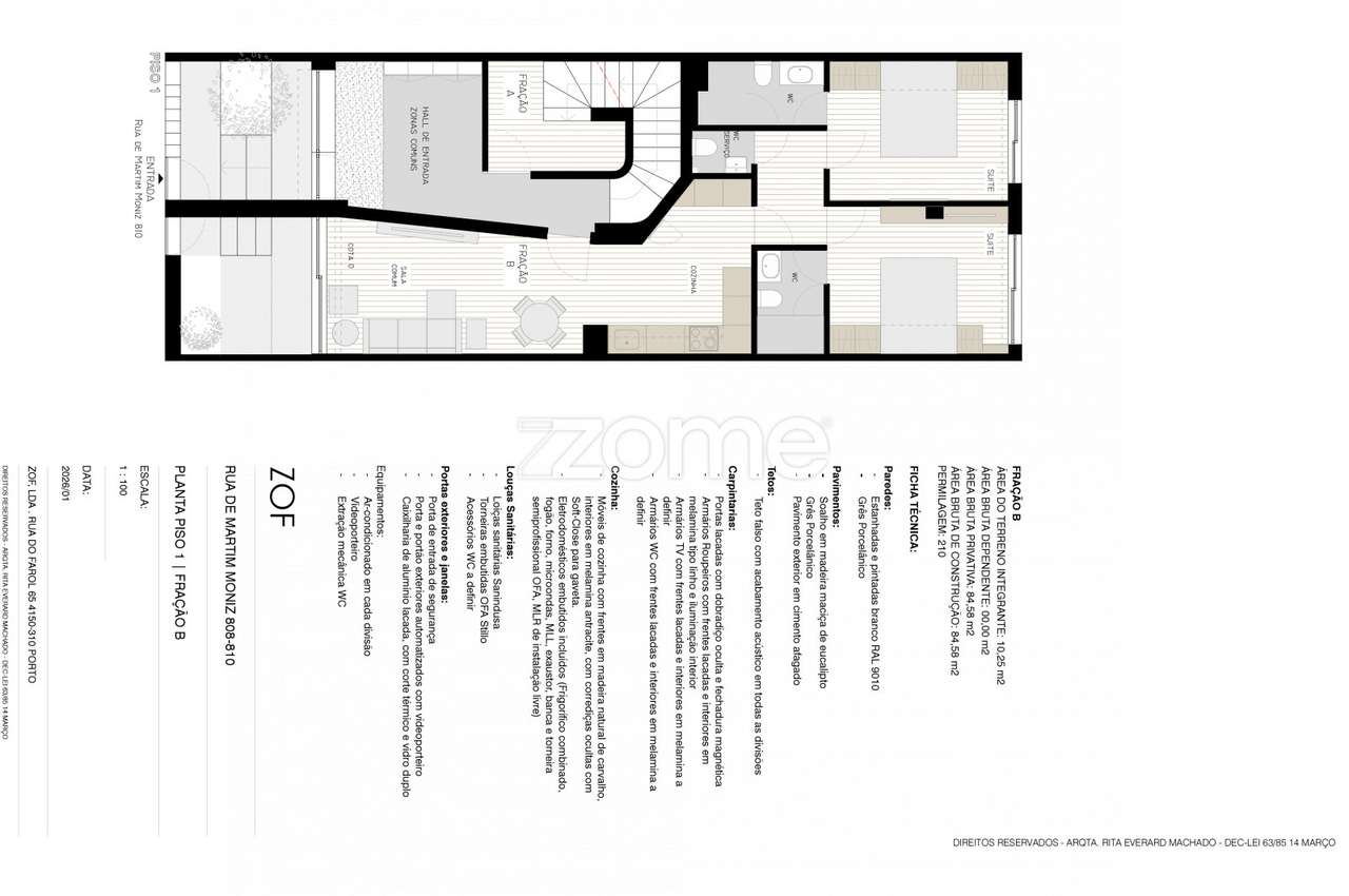 Apartamento T2 novo, com jardim, em Aldoar. - Grande imagem: 3/15