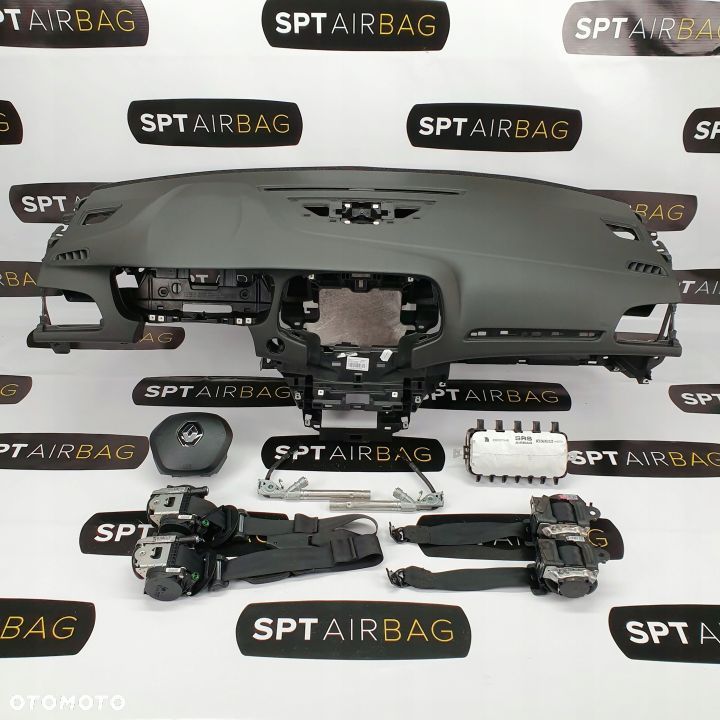 RENAULT MEGANE IV 4 DESKA ROZDZIELCZA KONSOLA KOKPIT PULPIT PODUSZKI AIRBAG AIR BAG PASY KIT SET - 1