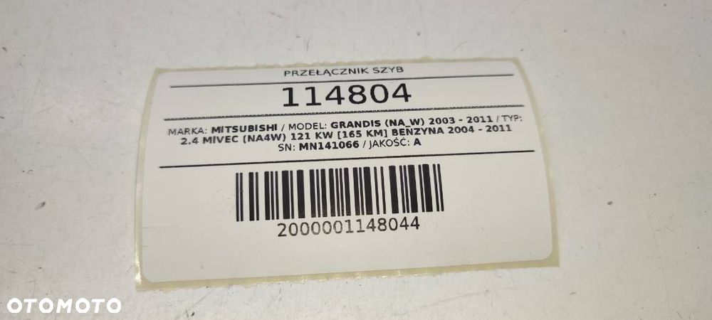 PRZEŁĄCZNIK PANEL SZYB PRZÓD LEWY KIEROWCY MITSUBISHI GRANDIS MN141066 - 4