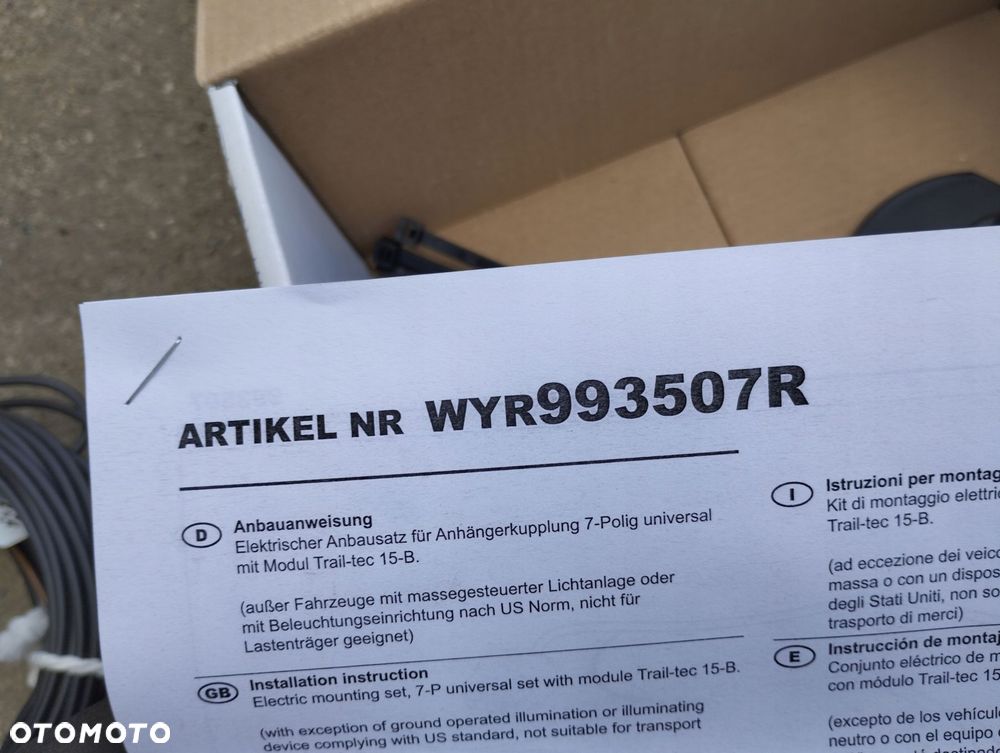 zestaw montażowy haka wiązka wyr993507r trail-tec 15-b - 3