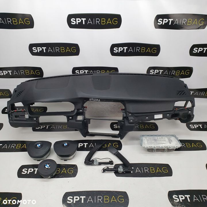 BMW F10 F11 DESKA ROZDZIELCZA KONSOLA KOKPIT PULPIT PODUSZKI AIRBAG AIR BAG NAPINACZE KIT SET - 1