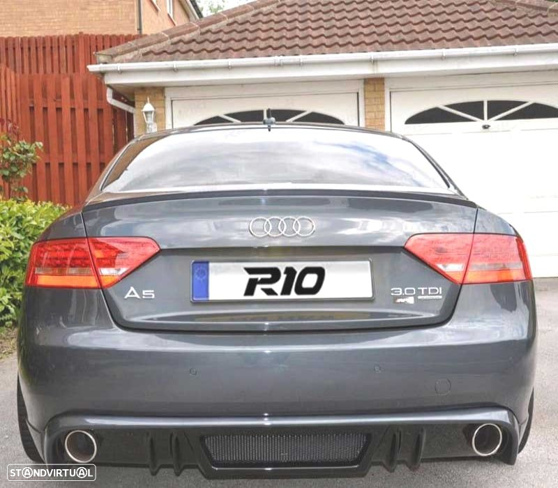 DIFUSOR TRASEIRO AUDI A5 COUPE CABRIO 07-11 LOOK RS5 - 3