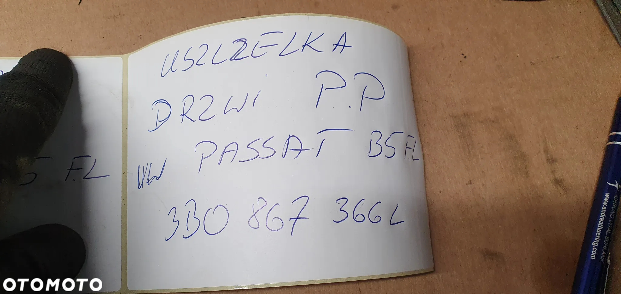 Uszczelka drzwi prawy przód przednia VW Passat B5 - 6