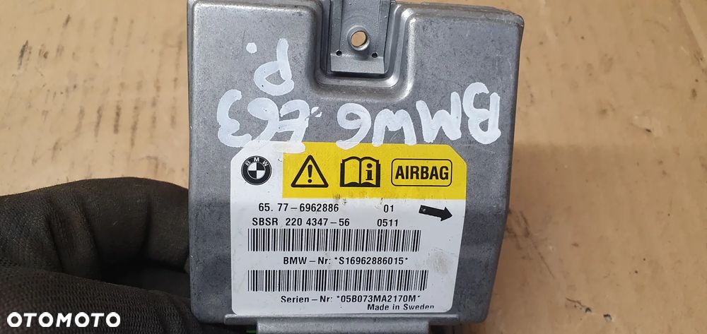 Moduł Sensor Airbag Poduszek BMW 6 E63 6962886 - 5