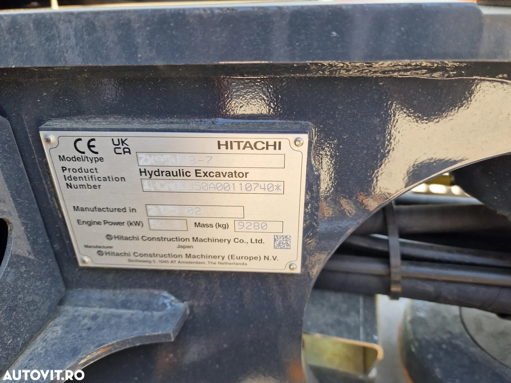 Hitachi ZX95, 9,2 tone, LAMA, Cupla rapida+3 CUPE NOI, Aer conditionat, produs in Japonia, Senile metalice, posibilitate leasing, PROMOTIE 92.000EUR+Tva - 10