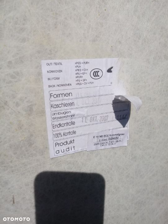 Podsufitka BMW E60 E61 KOMBI 7077185 - 5
