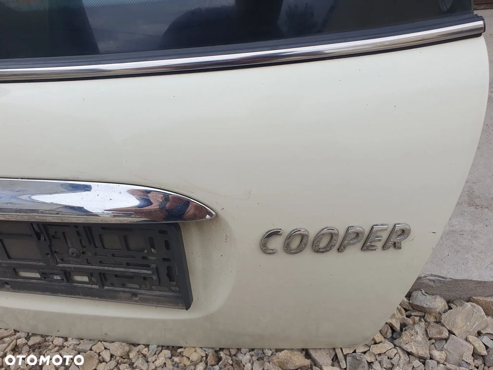 MINI R50 KLAPA TYLNA BAGAŻNIKA HB HATCHBACK 3D KREMOWA BEŻOWA 850/0 ORYGINALNA SZYBA 04R ZAWIASY ZAMEK SILNIK RAMIĘ WYCIERACZKI OŚWIETLENIE LISTWY CHROMOWANE EMBLEMAT PRZEWODY - 8