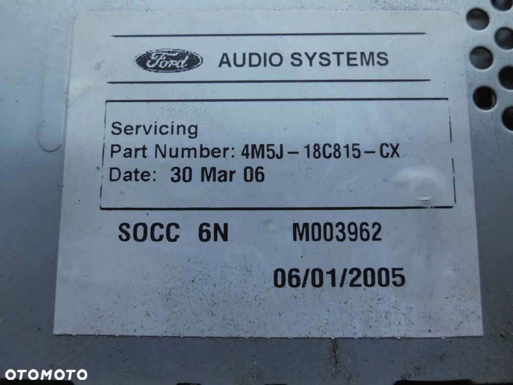 RADIO FABRYCZNE FORD FOCUS MK2 4M5T-18C815-CE - 2