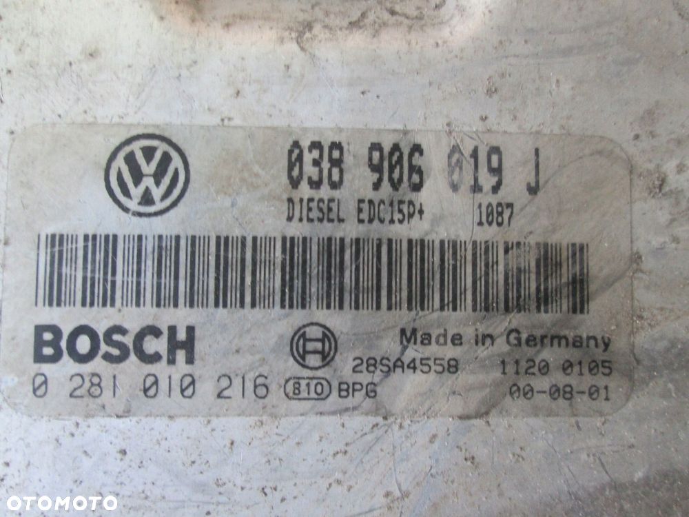 STEROWNIK SILNIKA VOLKSWAGEN PASSAT B5 SHARAN 1 1.9TDI 038 906 019 - 4