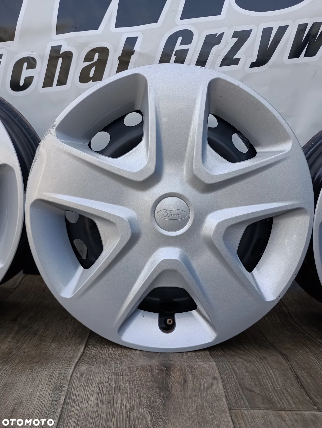 FELGI STALOWE 4x108 R16 6,5J ET47,5 FORD TPMS KOŁPAKI FIESTA FUSION KA+ - 5