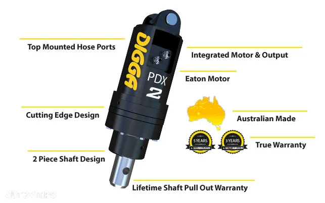Foreza burghiu pentru miniexcavator Digga PDD 4 - 4