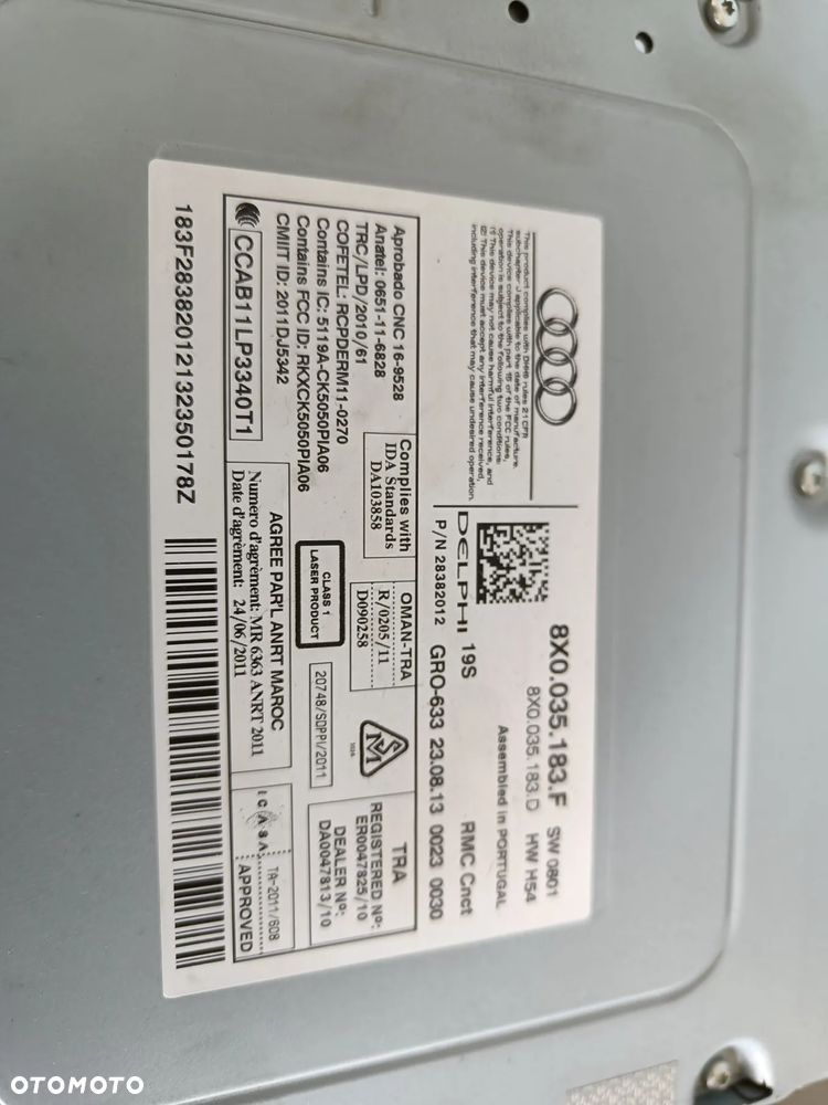 Radio Audi A1 8X 8X0035183F - 8