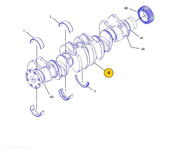 Caterpillar Cat C10 - wał korbowy 326-4278 3264278 - 2