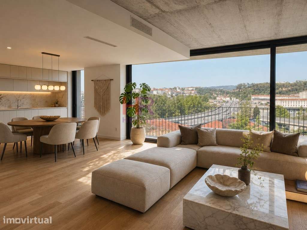 Apartamento T3 em Coimbra com estacionamento e vista rio. - Grande imagem: 2/34