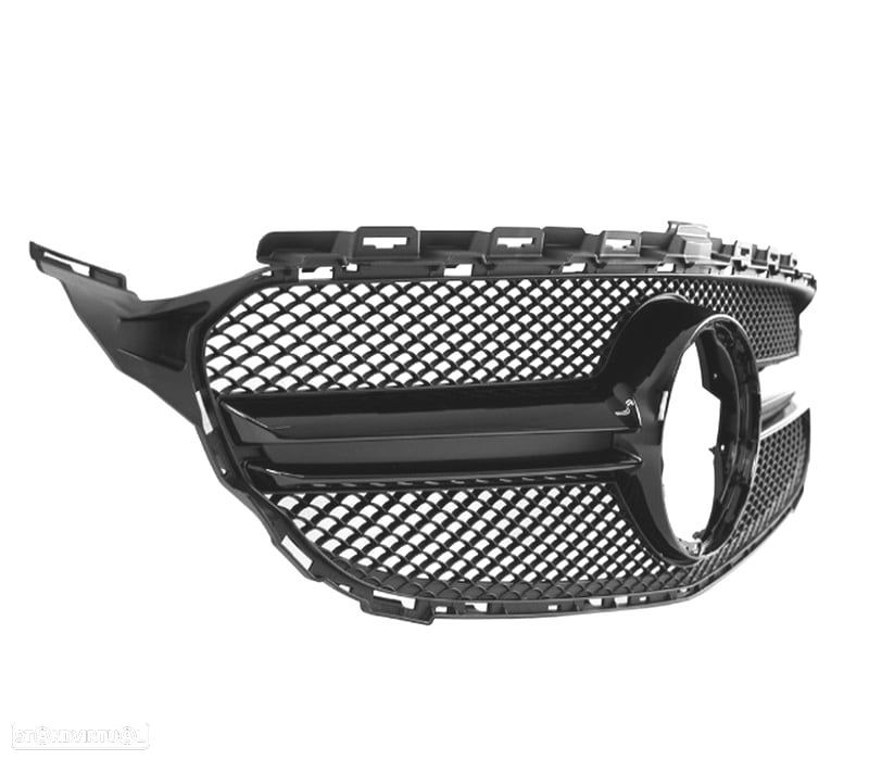 GRELHA FRONTAL MERCEDES W205 FACELIFT 18- LOOK AMG PRETO BRILHANTE - 3