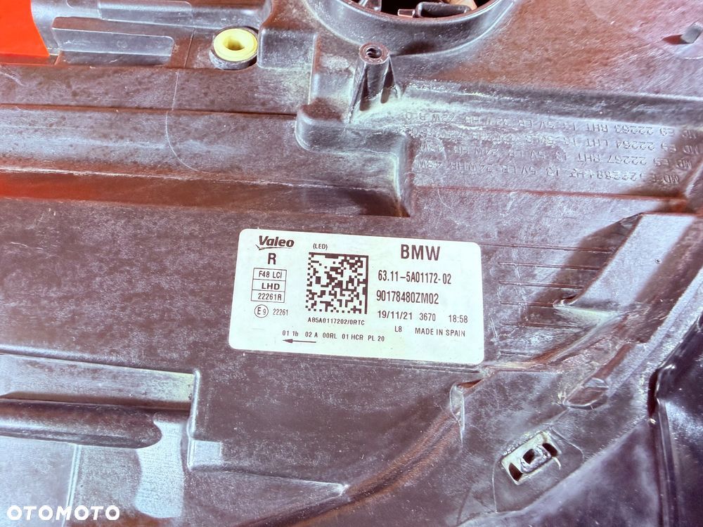 LAMPA PRAWA BMW X1 F48 LCI LIFT FULL LED EU BDB 5A01172 - 4