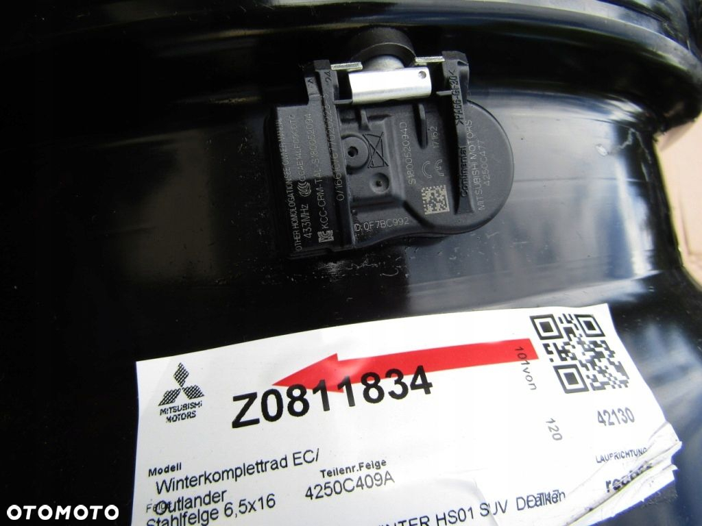 4x Felgi 16 Mitsubishi Outlander II III ASX Lancer  czujniki TPMS - 14