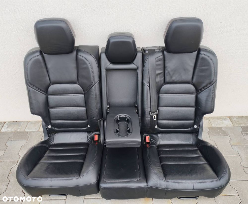 PORSCHE CAYENNE II 10-17R KANAPA FOTELE TYLNE SKORA ANTRACYT CZARNA - 13