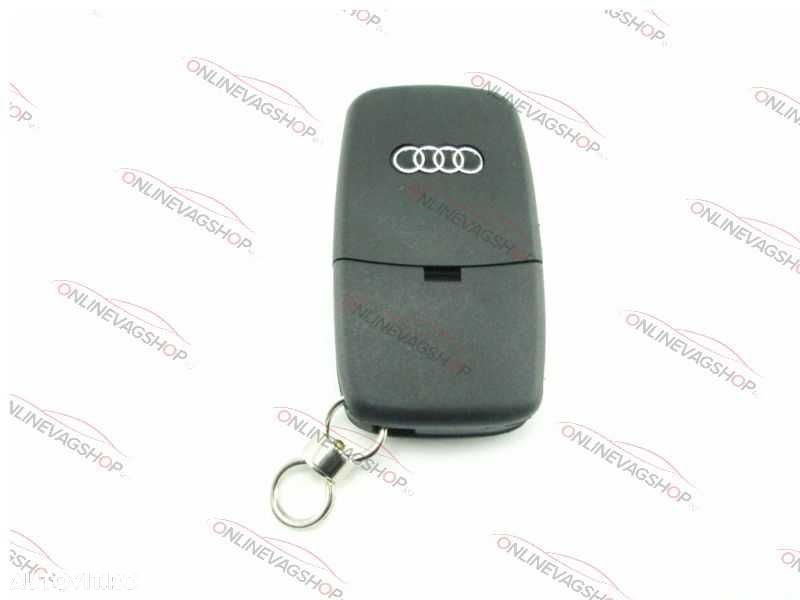 Carcasa cheie Audi 3 butoane briceag cu 2 baterii CR1616 - 6