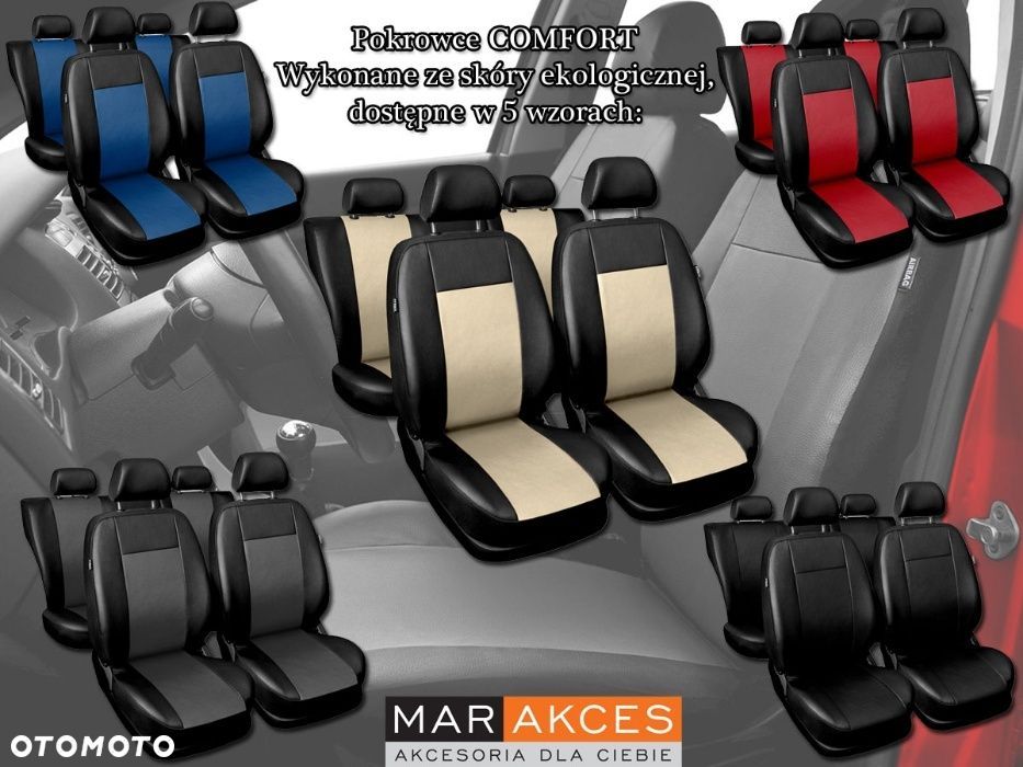 Pokrowce na siedzenia Eko Skóra fotele SEAT IBIZA Leon Cordoba 1 2 3 4 - 6