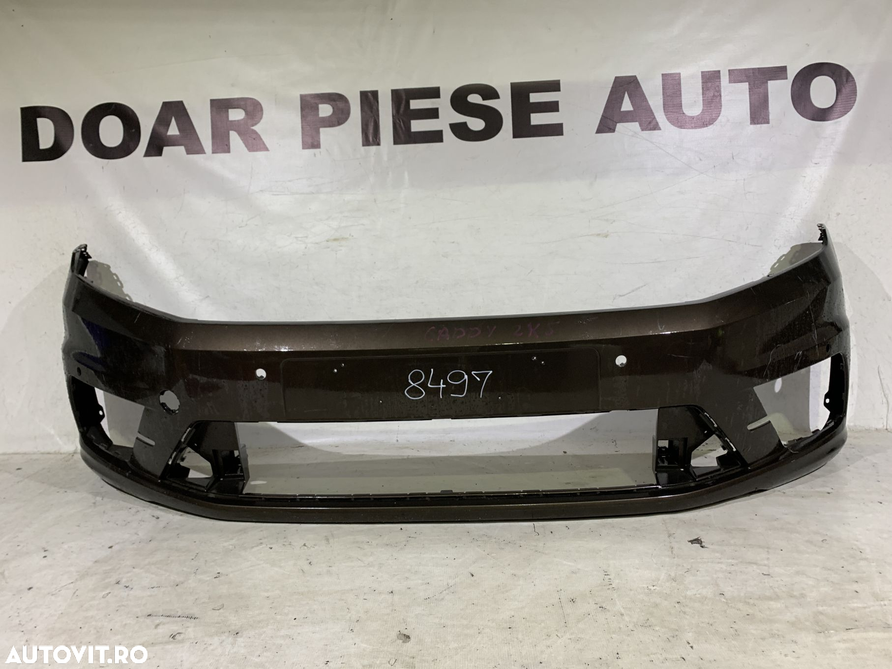 Bara fata VW Caddy (de persoane), 2015, 2016, 2017, 2018, 2019, cod origine OE 2K5807221K, cu gauri pentru senzori de parcare (6). - 2